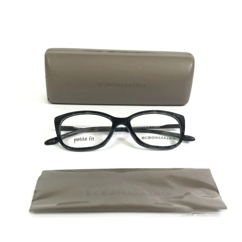 BCBGMAXAZRIA Eyeglasses Frame GALENA BLACK GREY MULTI Cat Eye Full Rim 48-15-130